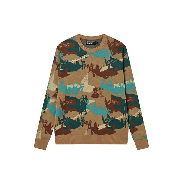 New FILA Sweaters Men's All Over Print F11M248404F-ZA