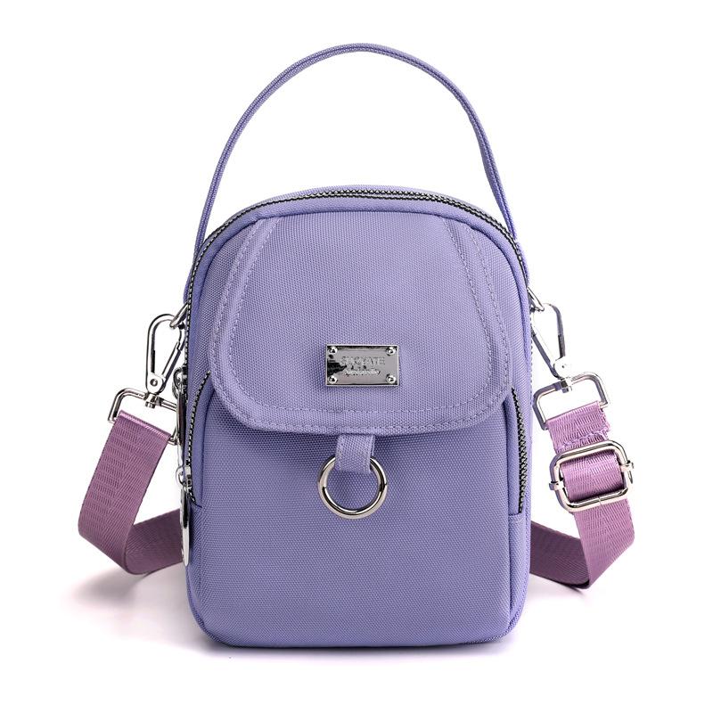 Fashionable 3 Layer Shoulder Bag Ladies Mini Bag Nylon Durable Fabric Girls Small Crossbody Bag