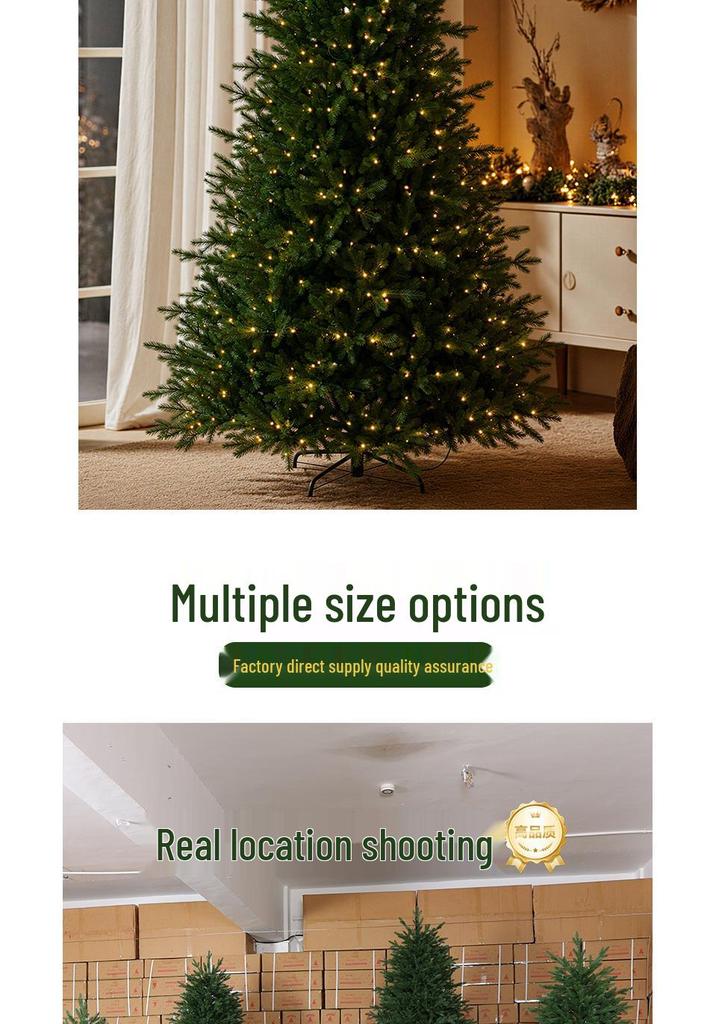 Pre-Lit Automatic Unfolding PE Bare Christmas Tree Base Ornament - No Installation Needed