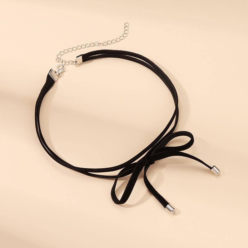 Europäischer und amerikanischer Schmuck gotische Halskette Choker Kragen ins Schleifenanhänger Schlüsselbein Kette