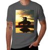 Sunset Upon A Native Warrior Tshirt Summer Casual Loose Tshirt
