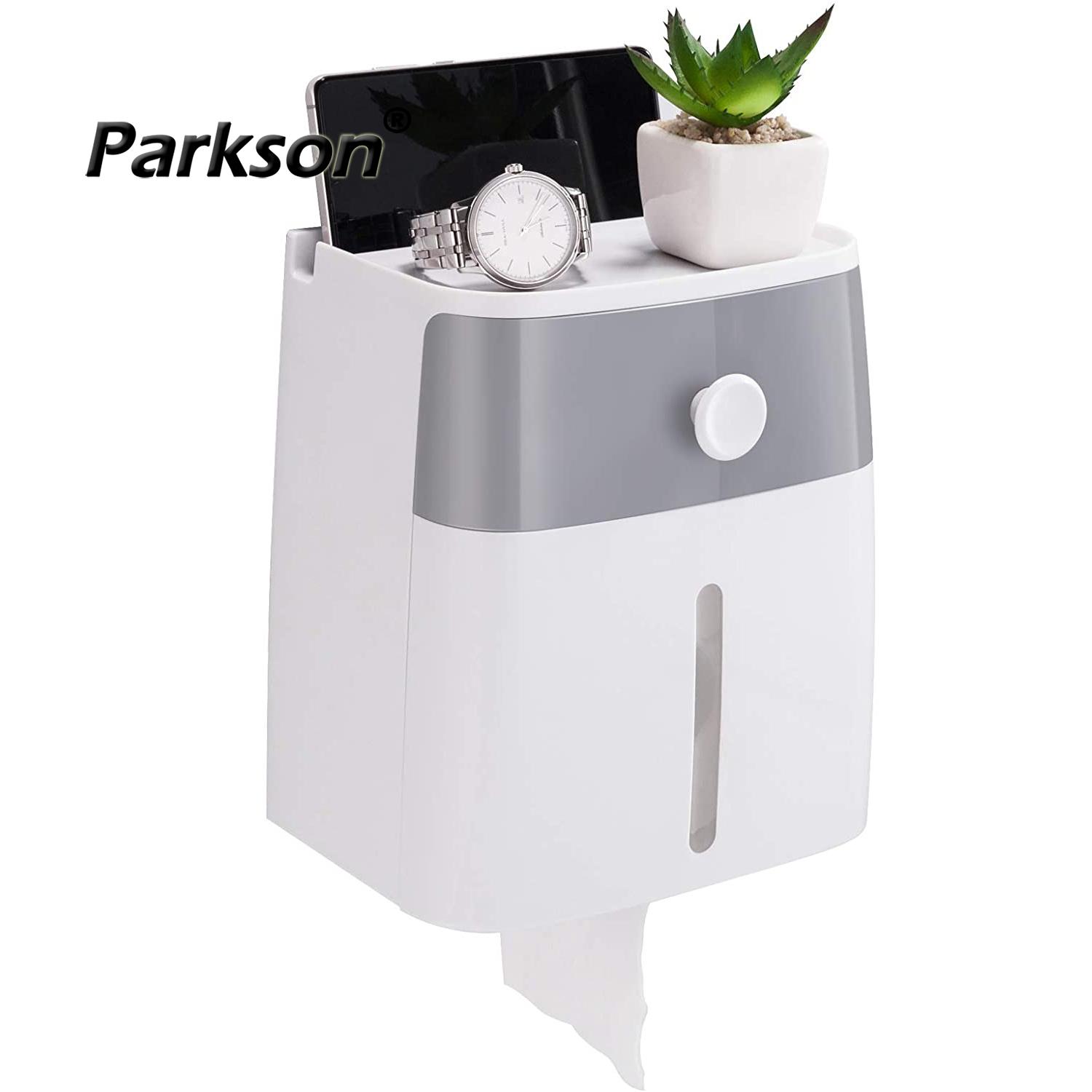 

Держатель туалетной бумаги Настенный водонепроницаемый клейкая бумага Рулон лицевой салфетки Коробка с ящиком для хранения Органайзер ванная комната Туалет Душ Без сверления