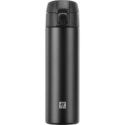 

Zwilling Travel Mug 450ml Black Stainless Steel Water Bottle with One-Touch Opening and Insulated Design [Official Japanese Product] ZWILLING THERMO