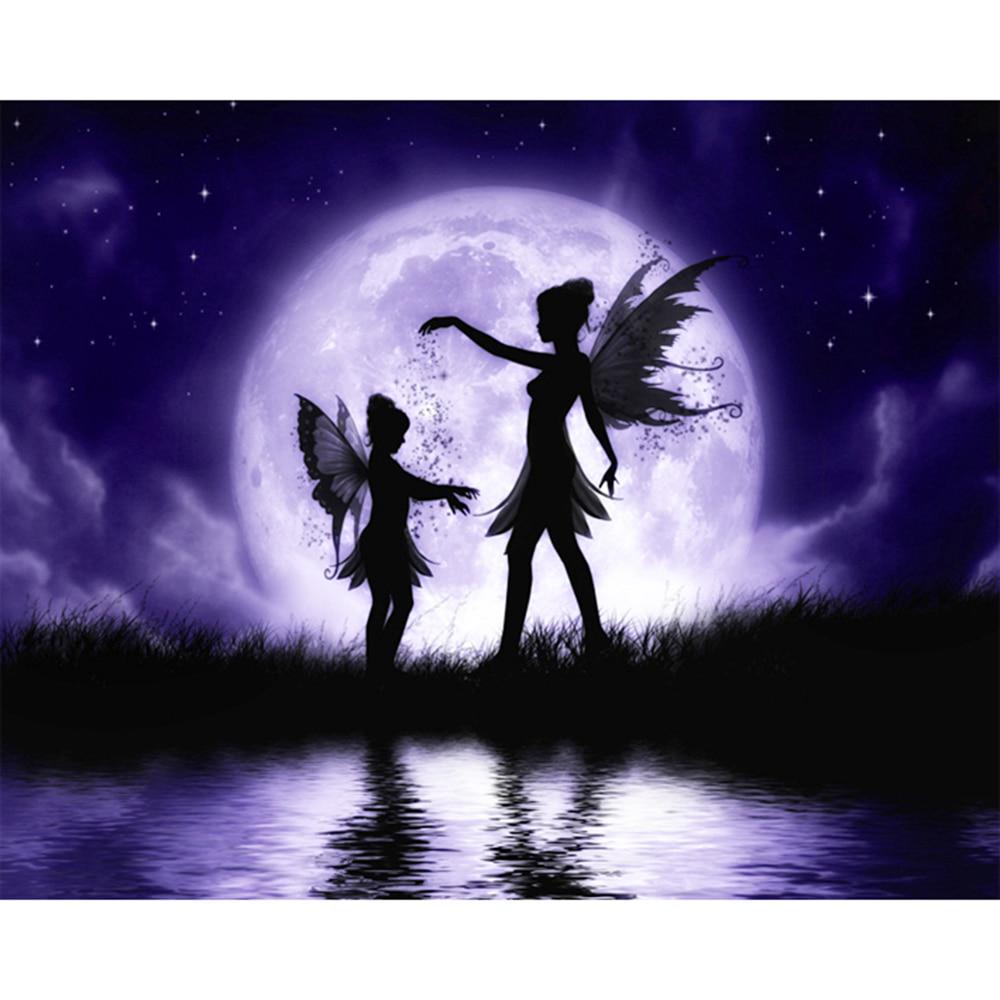 Pictura cu diamant rotund / pătrat Flori Peisaj Mozaic Broderie înger Poză cu diamant Decorare acasă