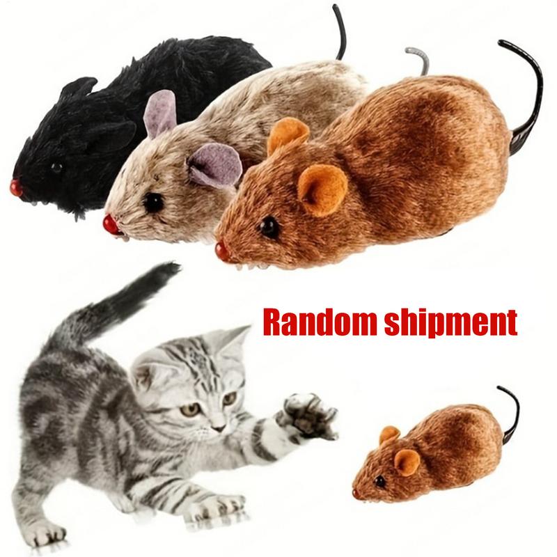 1Pc Funny Life Like Plush Mouses Running Rat Toy Moving Simulation Mice Plush Toys For Cats Dogs Tail Mouses Pets Kids