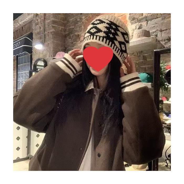 

Melanoid Women s Color Block Patchwork Baseball Jacket - Trendy Korean Style for Spring/Autumn Medium