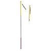 4-section Aluminum Telescopic White Cane for the Blind, 39-123cm, Suitable for the Visually Impaired and Elderly, with Two Tips (yellow Grips)
