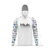 Mens Quick-Dry Fishing Hoodie With Integrated Face Cover UPF50 Sun Protection Lightweight Breathable Angling Shirt