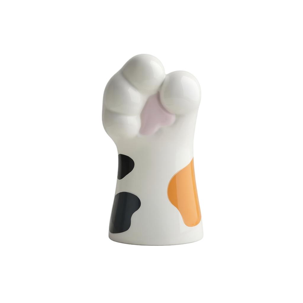 Ceramic Cat Paw Vase Flower Pot Tabletop Decoration for Living Room Office Home Desk Flower Arrangement Container