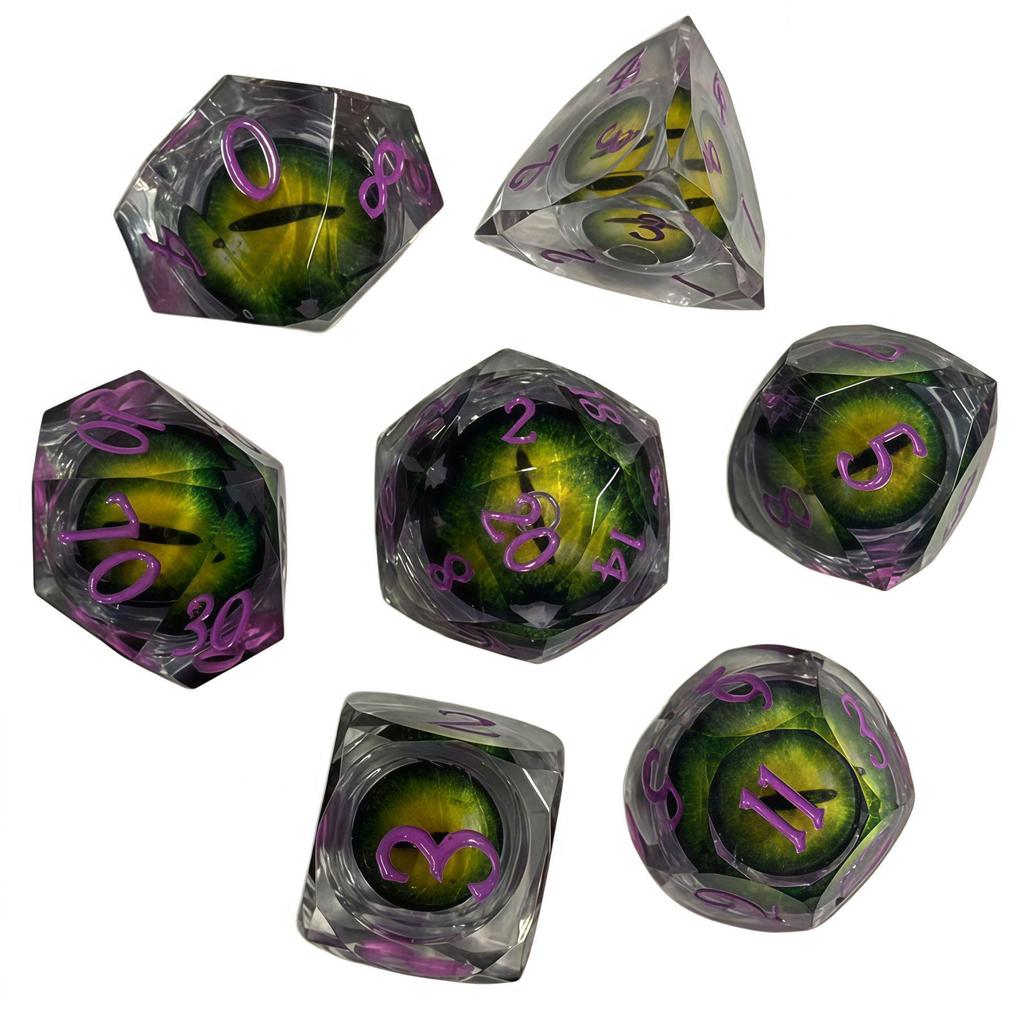 Resin Polyhedral Dice Set for DND, Dungeons & Dragons, COC, and Tabletop RPGs