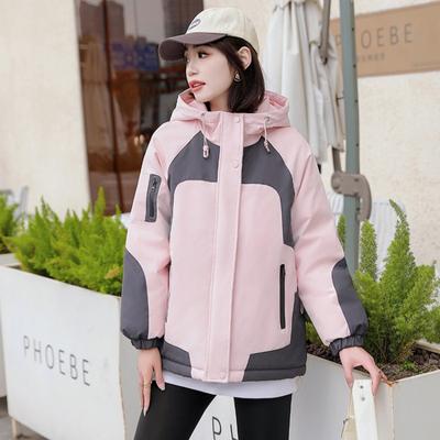New Women's Winter Short Outdoor Korean Version of Loose Tooling Cotton Jacket Cotton-padded Jacket Padded Coat.