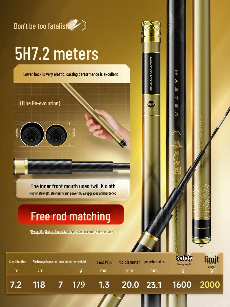 5H Master 2nd Gen Ultra-Light Super Hard Carp Fishing Rod