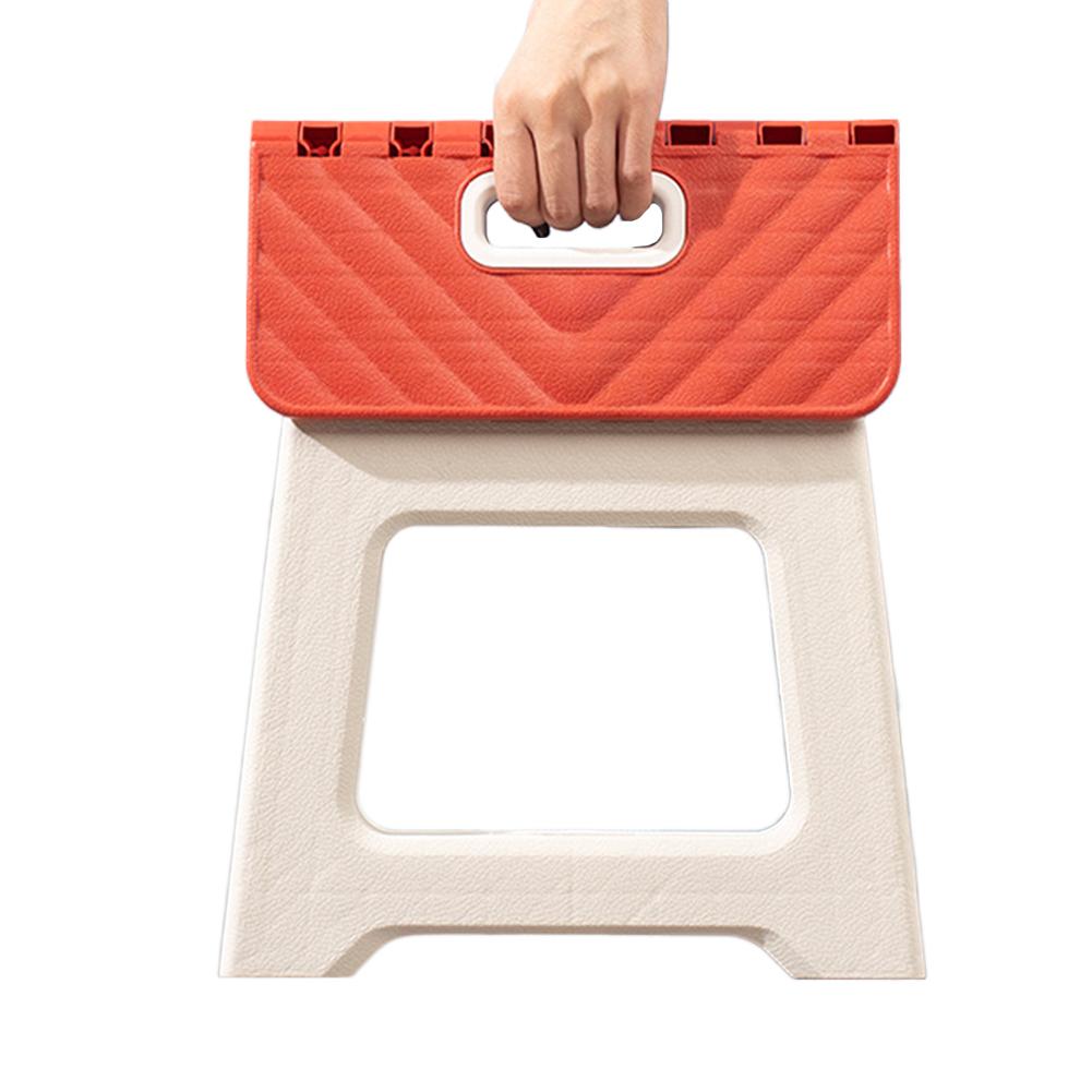 Portable Folding Stool Lightweight Thickened Footstool Non-Slip Camping Stool Supports Up To 441LBS for Kitchen Bathroom Bedroom