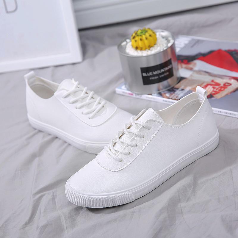 

Мужские повседневные белые кроссовки для скейтбординга и спорта на шнуровке – легкие, профессиональный подростковый дизайн 39 белый