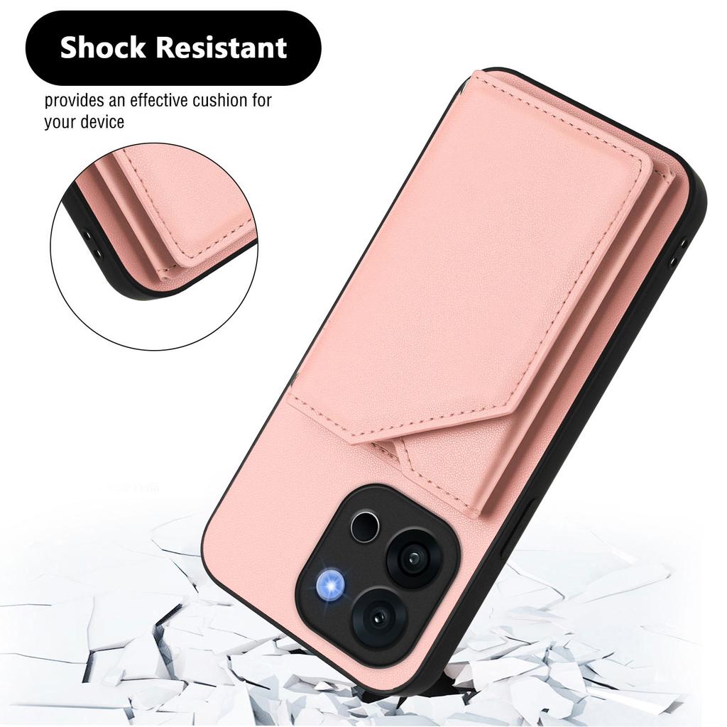 Pro OnePlus 13T 5G Pouzdro Držák na karty Stojánek Kryt telefonu s povrchem na dotek a zápěstním poutkem