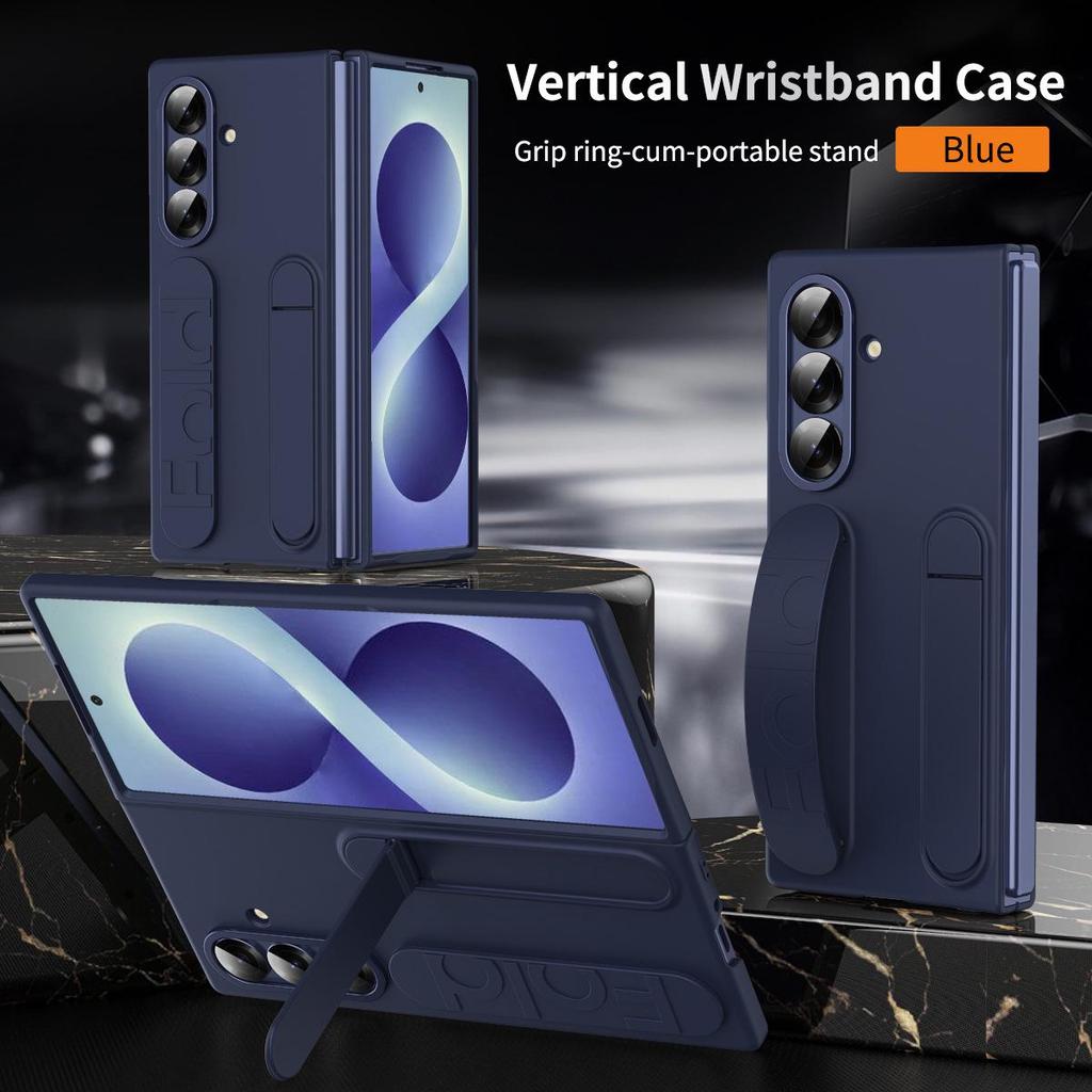 Funda para Samsung Z Fold 7: Soporte FOLD6, Correa de muñeca, Película anticaídas, Protección integrada