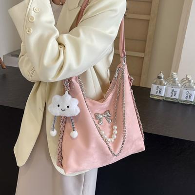 Bolsos de Hombro Bolsos Tote con Cremallera de Alta Calidad para Mujer Nueva Moda Gran Capacidad Versátil para Viajar Cadena Lazo Mochila