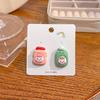 Summer Cartoon Cute Fruit Anthropomorphic Q Version Fun Girl Stud Earrings Peach Cow Flowers