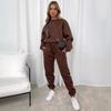 European Winter Women's Printed Hoodie & Pants Set