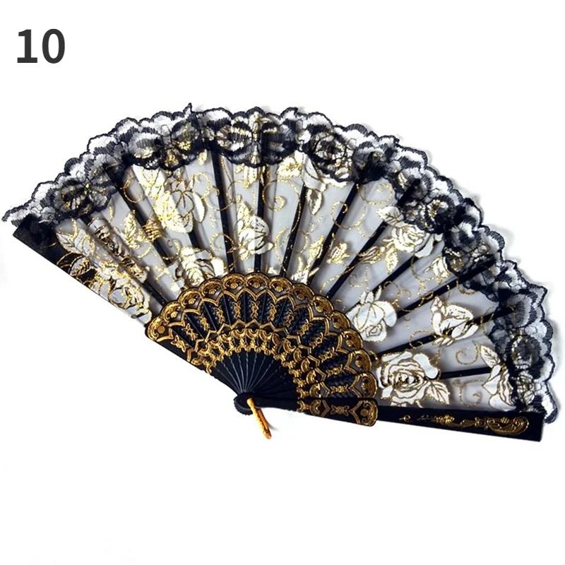 Rose fleur Kant Fans chinois style danse fête de mariage main nuptiale gitane cadeau décoration