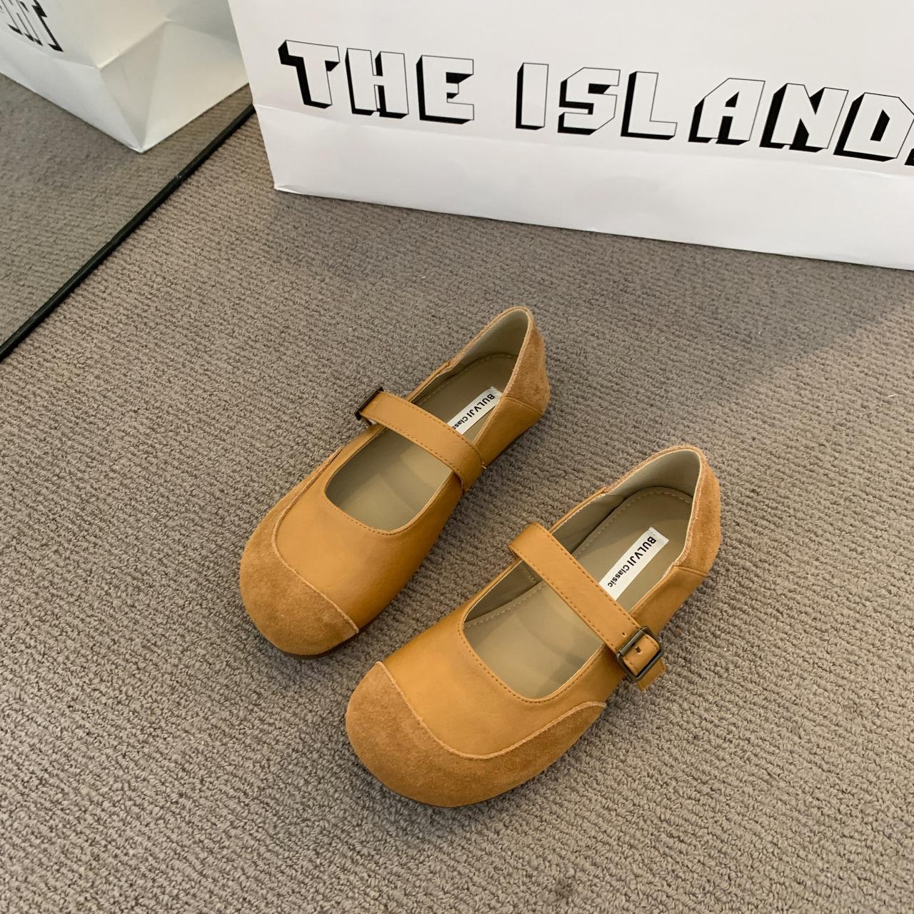 

Мода Мода Ретро Женская обувь Весна Новые Круглые Туфли на плоской подошве Удобные Противоскользящие Туфли Мэри Джейн Мягкая подошва Универсальная Женская Повседневная обувь 40 темные хаки