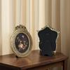 Antique Ornate Photo Frame with Florals Relief Retro Picture Frame Wall and Tabletop Display for Home Decors Art Gallery