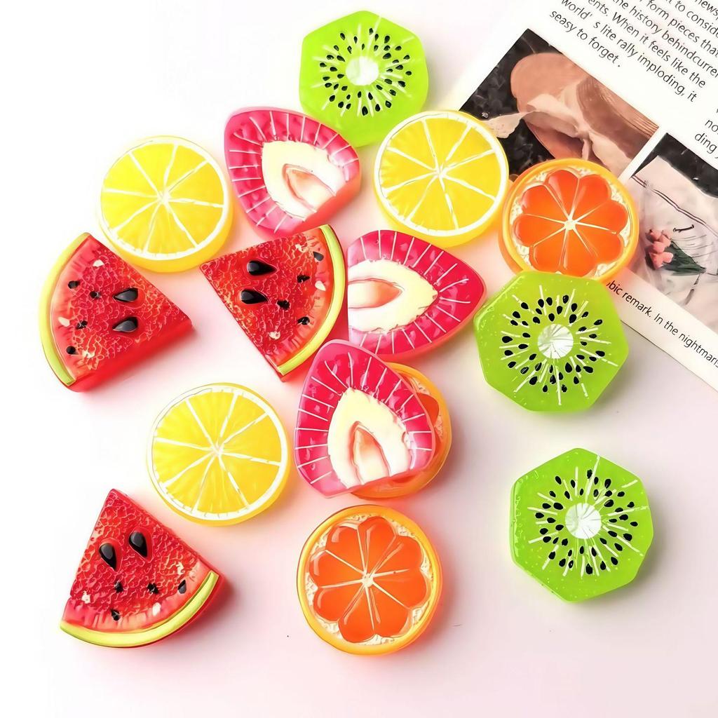 DIY Resin Accessories: Creative Summer Fruit Slices for Hair Clips, Hair Ties, Keychains, Shoes, and Water Cups.