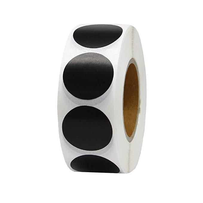 Round Colored Polka Dot Sticker Roll - Assorted Non-Stick Decorative Labels