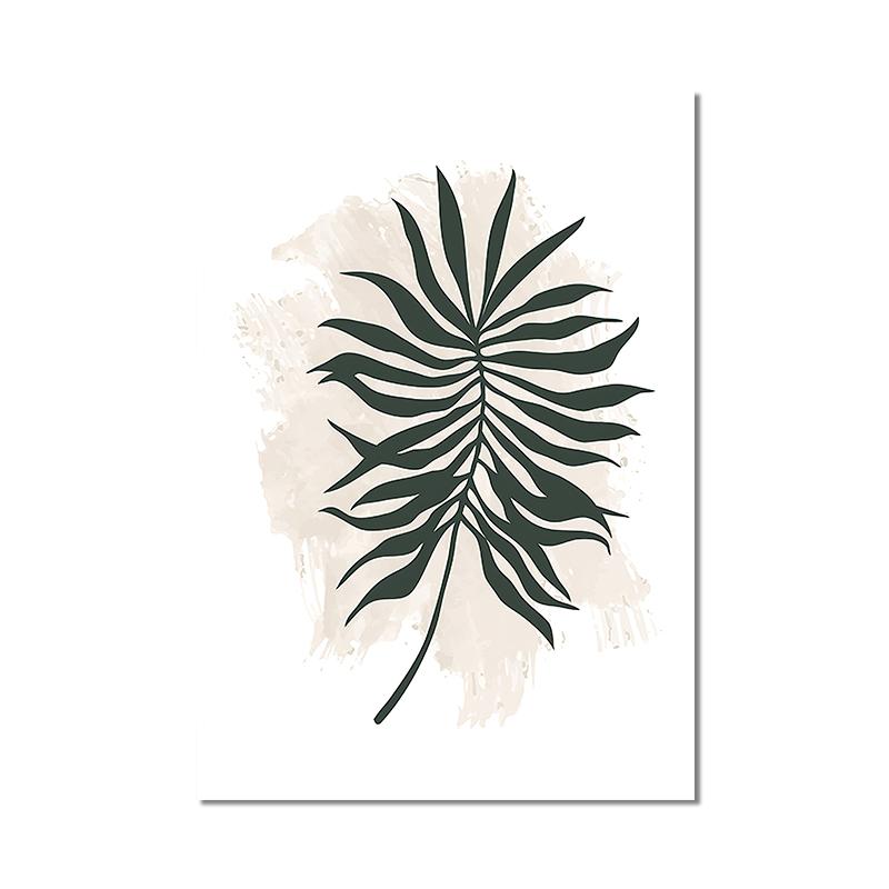 Cartaz de folha de planta boêmia, impressão de pássaros do sol, arte de parede abstrata, pintura em tela, imagens de parede para sala de estar, decoração moderna para casa