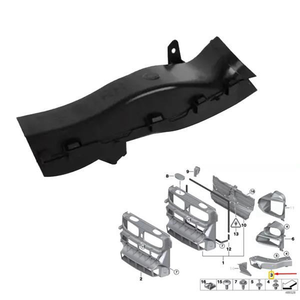 Tubo de admisión de conducto de ventilación de freno para BMW X5 E70 2007-2013 (Frente derecho)