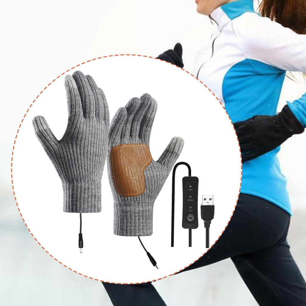 USB Heated Gloves Portable Lightweight Hand Warmer for Fishing Hiking Skiing