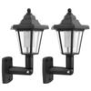 2pcs Solar Wall Lights Auto Sensing On Off LED Hexagonal Solar Powered Wall Sconce for Outdoor Garden Fence