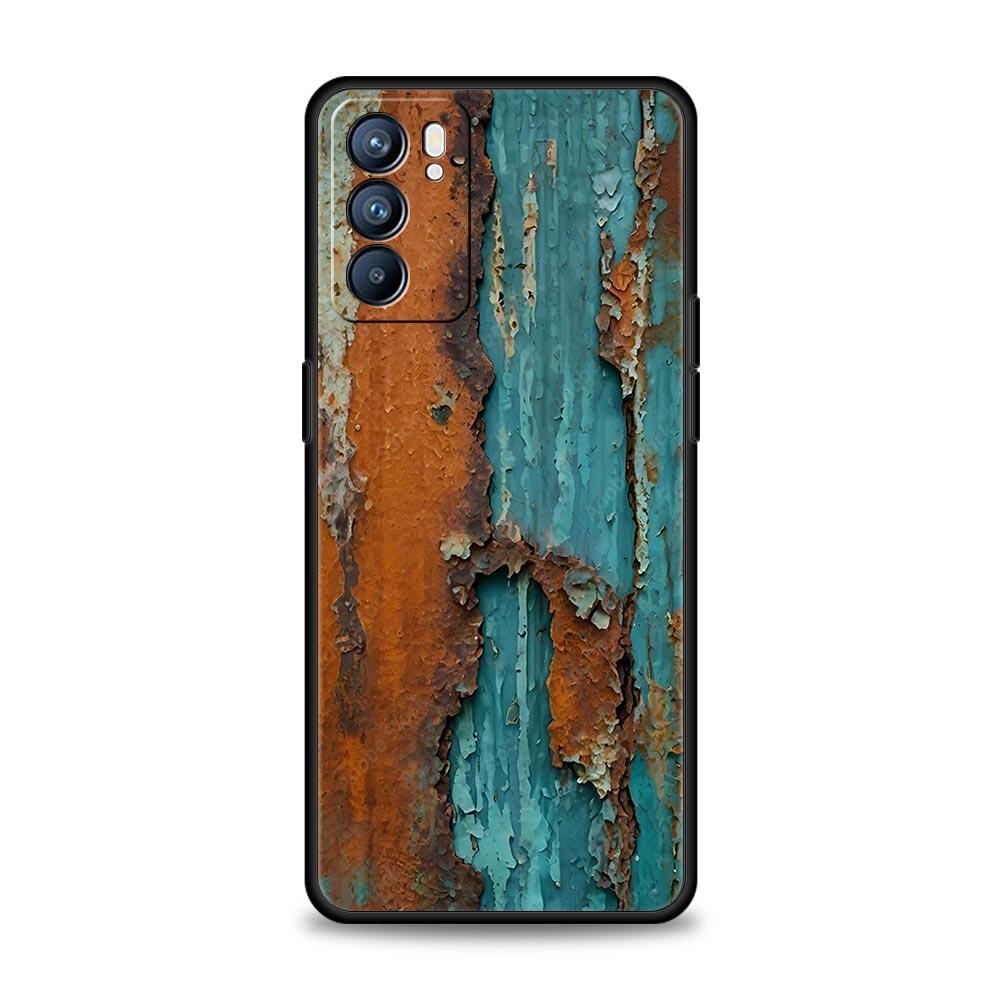 Vintage Industrial Style Rusty Phone Case For Oppo Reno 13 12 11 10 7 F Find X5 X6 A98 A80 A79 A78 A57 A54 A31 A17 Pro Soft TPU