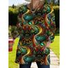 Women's long-sleeved round-neck T-shirt, suitable for spring, autumn and winter seasons. It has pockets and print designs.  machine washable.