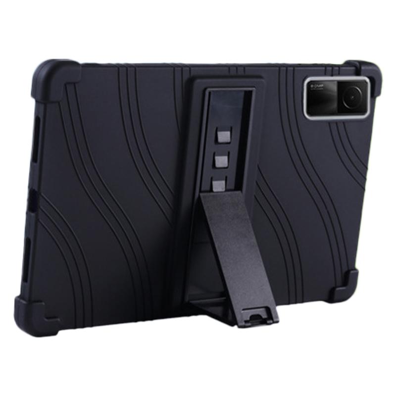 

For Xiaomi Redmi Pad Protective Cover,Shock-absorbing Soft Silicone Tablet Case with PC Kickstand Purple