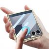 Ultradünne transparente plattierte Hülle mit Glas-Schutzfolie für Samsung Galaxy Z Flip 7 flip7 Kamera-Schutzhülle
