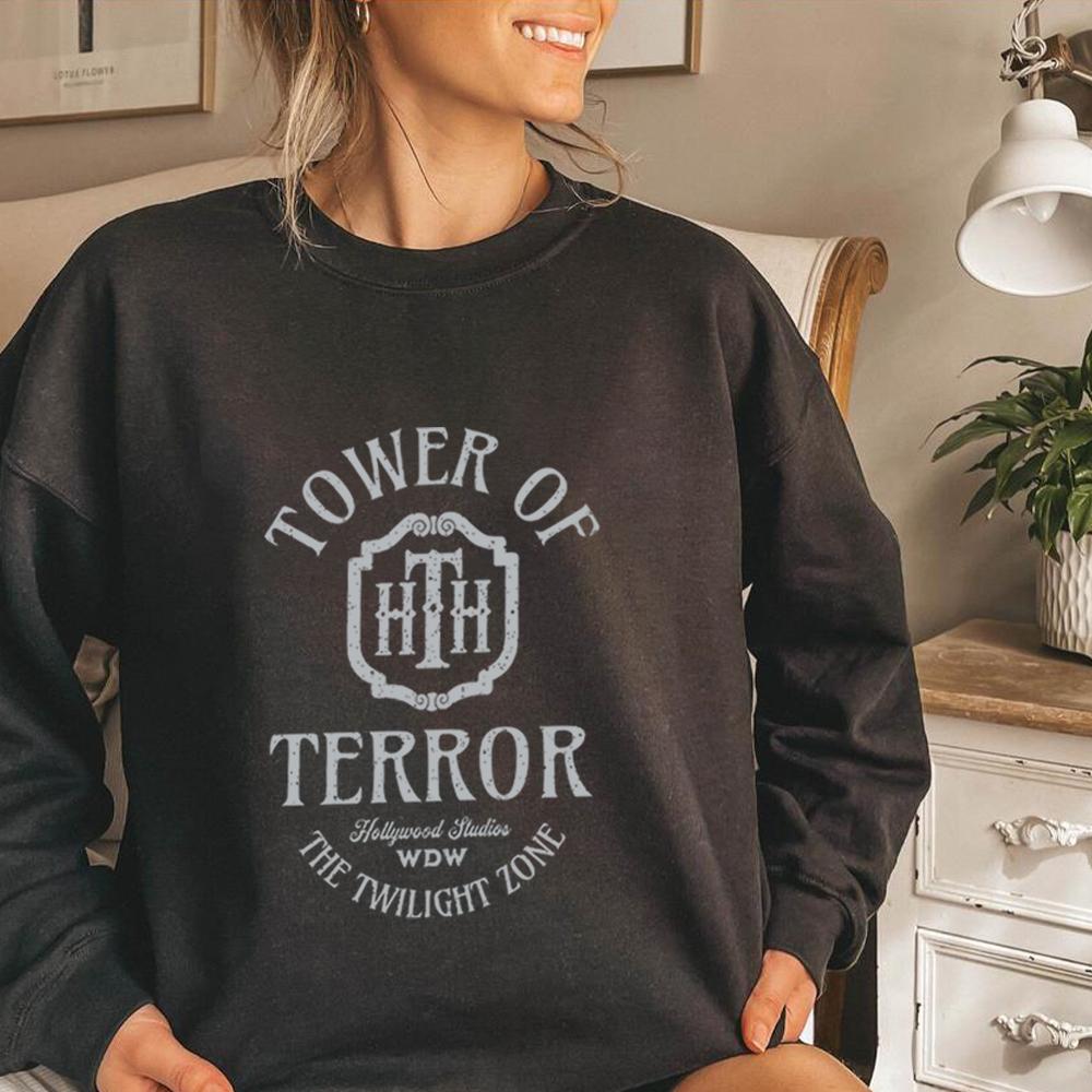 

Tower of Terror Ретро-толстовки Tower Hotel Shirt Studios Shirts WDW Толстовка Женская Винтажная Графическая Толстовка S чёрный