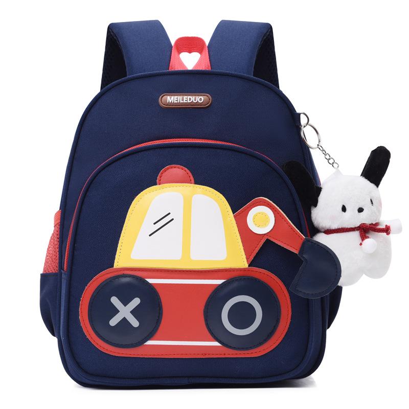 Large Capacity Primary School Schoolbag Cute Construction Car Kindergarten Baby Schoolbag Cartoon Bunny Children S Backpack Tide