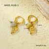 Summer Ocean 18K Gold Plated Starfish Jewelry Waterproof Stainless Steel Drop Earrings Natural Stone Minimalist Women Earrings