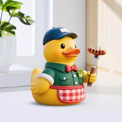 Yousheng BBQ Duck Figurine Collectible Tabletop Duck Decoration Resin Duck Statue for Shelf Cabinet Bathroom Decor Ducks Enthusiasts Gift