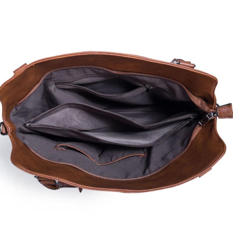 New Women's Bag Fashion Retro Korean Temperament Solid Color Soft Skin High Capacity Trend Versatile Lady Shoulder Bag