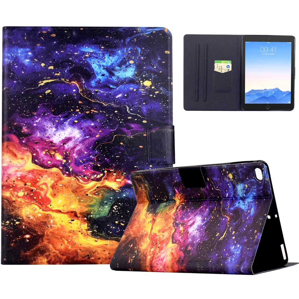 Stand Case for iPad 9.7-inch (2018)/(2017)/Air 2/Air (2013) Pattern Printing Tablet Leather Cover with Auto Wake/Sleep