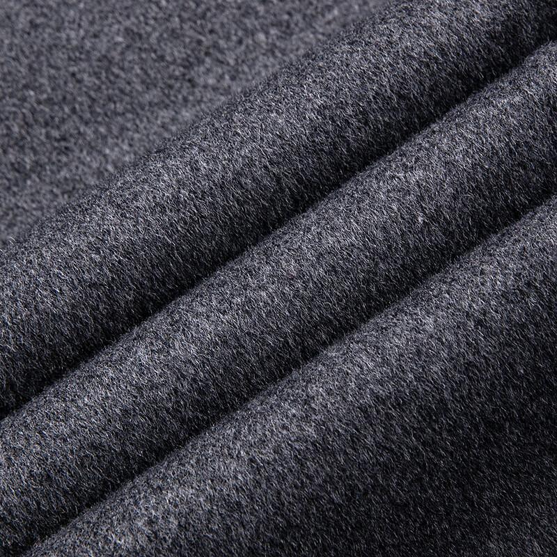 FAPAI Men's 2-in-1 Cashmere Blend Wool Coat with Detachable Down Liner