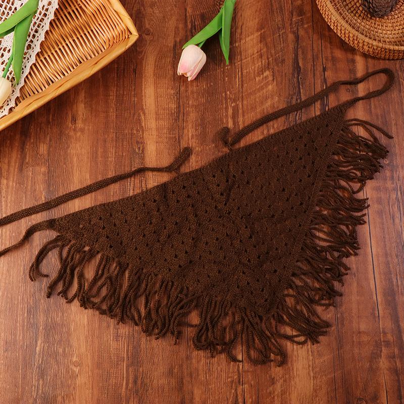 Neues Vintage Hohlstrick Dreieck Kopftuch für Damen Sommer Gestricktes Reise Stirnband Haartuch Foto Requisiten Mädchen Haar Accessoires