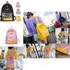 Durable Canvas Womens Backpack With Fun Duck Toy And Transparent School Bag Design