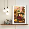 Modern Autumn Lovers Pumpkin Winter Forest Illustration Poster and Prints Canvas Printing Wall Art Picture for Living Room Decor