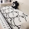 Chenier Four-Season Universal Non-Slip Seat Cushion Special-Shaped Cartoon Panda Cute European Simple Sofa Cushion Cover Towel Cloth