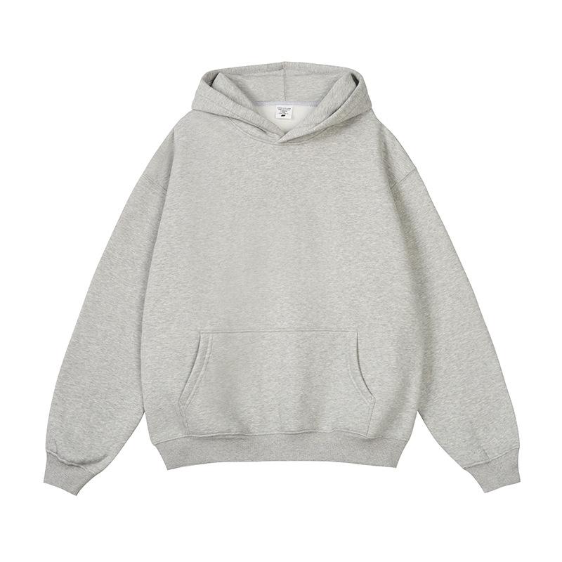 2025 Men's Fleece-Lined Oversized Hoodie - Solid Color, Thick, Winter/Autumn Streetwear Jacket