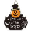 Funny Halloween Pumpkin Door Sign Creative Door Hanging Pendant Pumpkin Hanger Wreath  Atmosphere