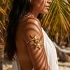 Exaggerated Irregular Surface Starfish Arm Cuff Bracelets For Women Men Bohemian Sea Star Open Bangle Summer Beach Body Zircon